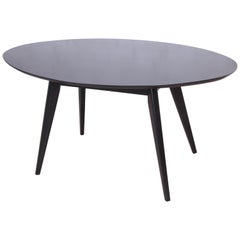 Jens Risom for Knoll Black Lacquered Dining or Game Table, Newly Refinished