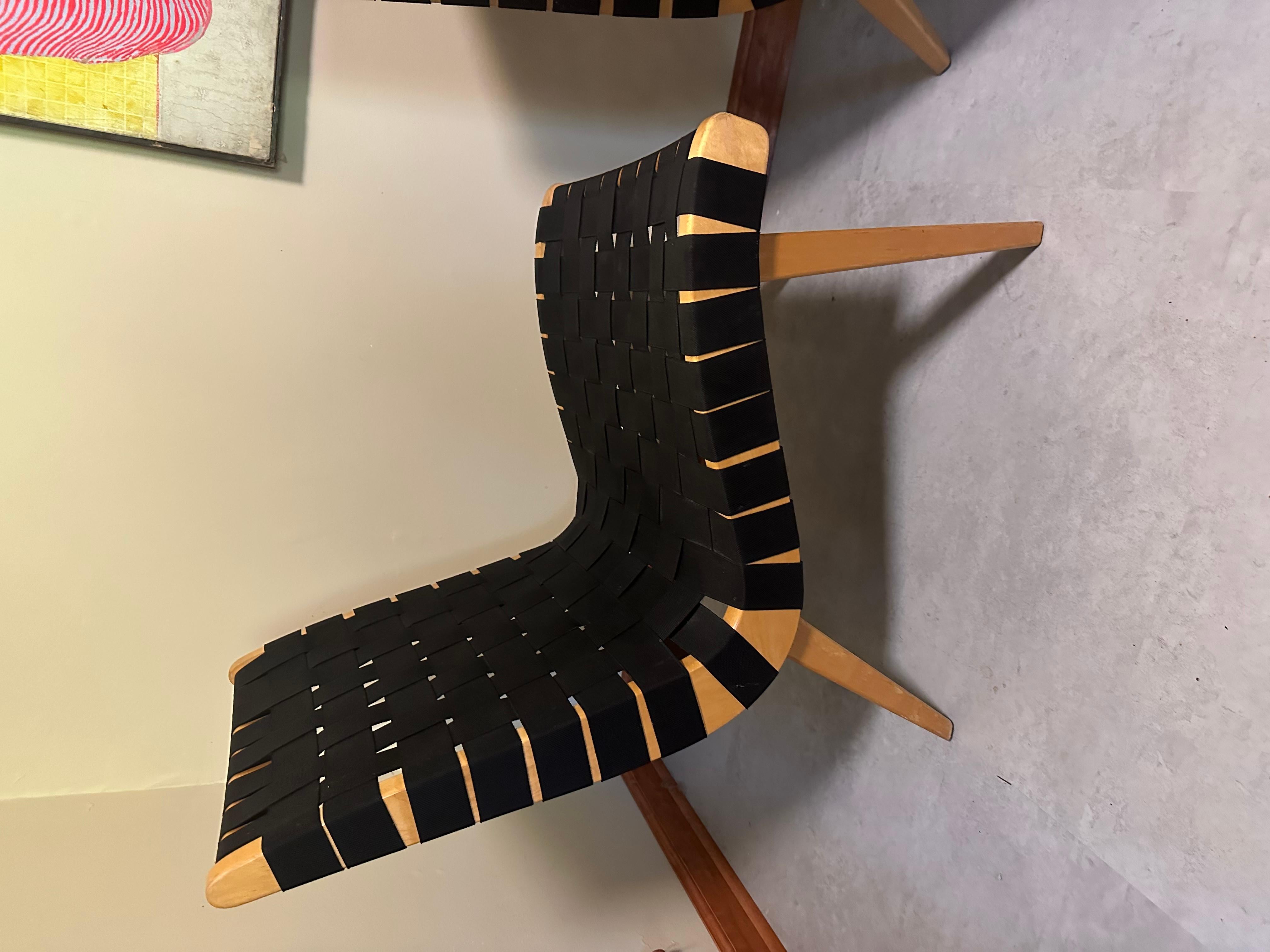 Mid-Century Modern Jens Risom for Knoll lounge chair pair  For Sale