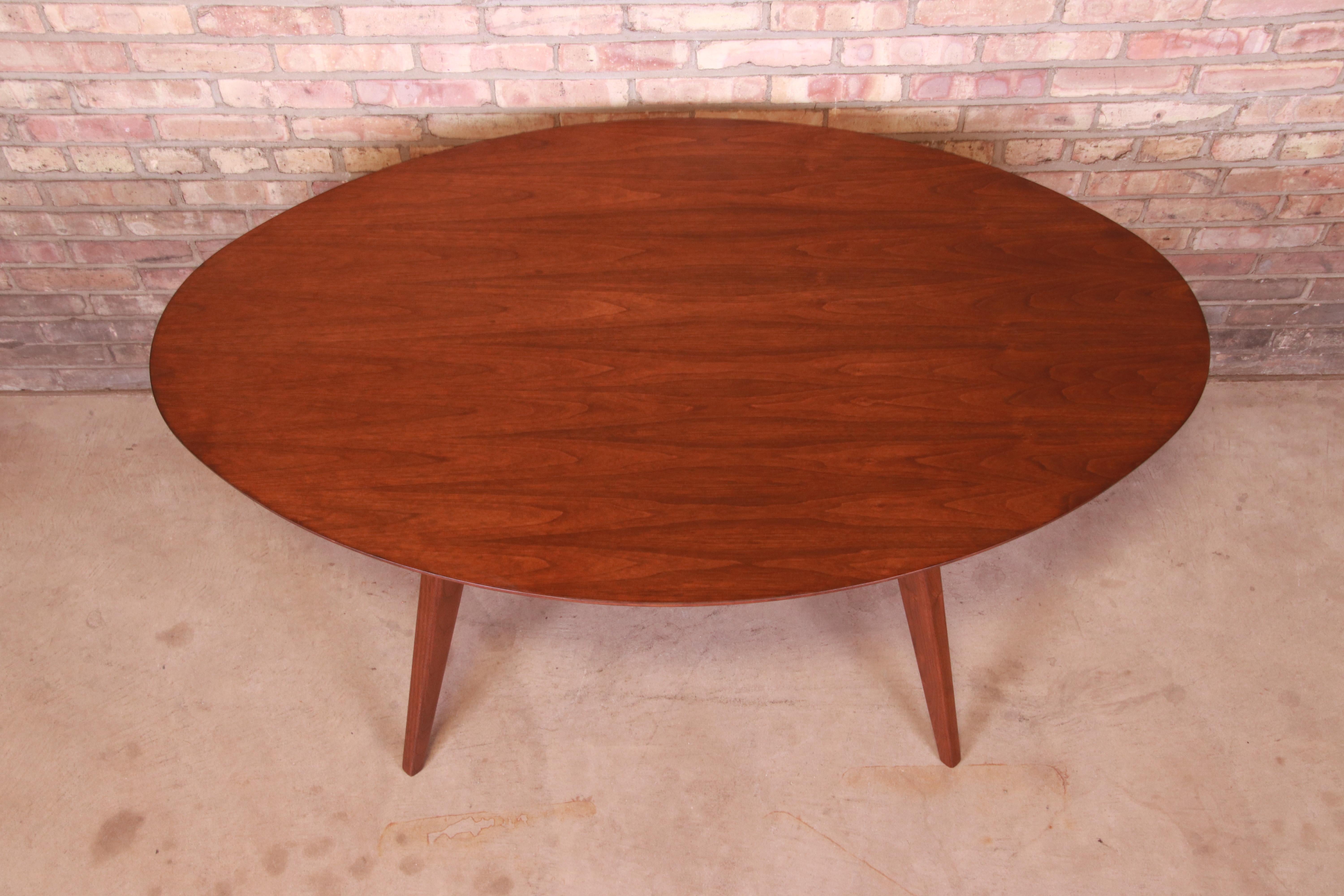 Jens Risom for Knoll Mid-Century Modern Walnut Dining or Game Table, Refinished 2