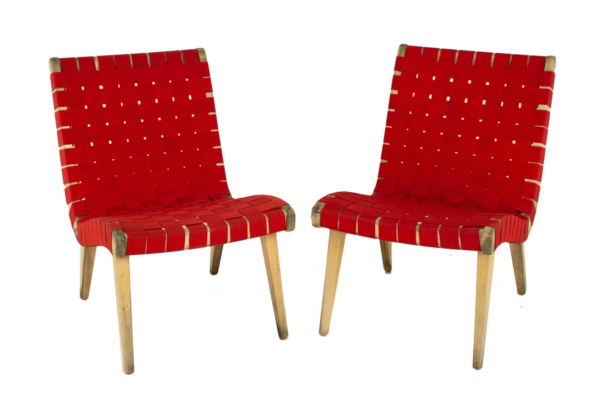 Jens Risom for Knoll mid century strap lounge chairs - pair

These chairs measure: 20 wide x 23 deep x 30 inches high, with a seat height of 15.5 inches

?All pieces of furniture can be had in what we call restored vintage condition. That means