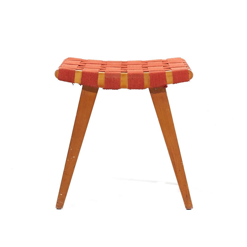 Jens Risom for Knoll Mid Century Strap Stool Ottoman

This stool measures: 16.5 wide x 15.25 deep x 17.25 inches high

All pieces of furniture can be had in what we call restored vintage condition. That means the piece is restored upon purchase so