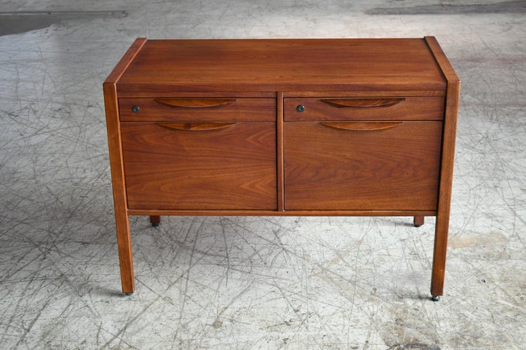 Jens Risom FourDrawer File in Walnut MidCentury Modern at
