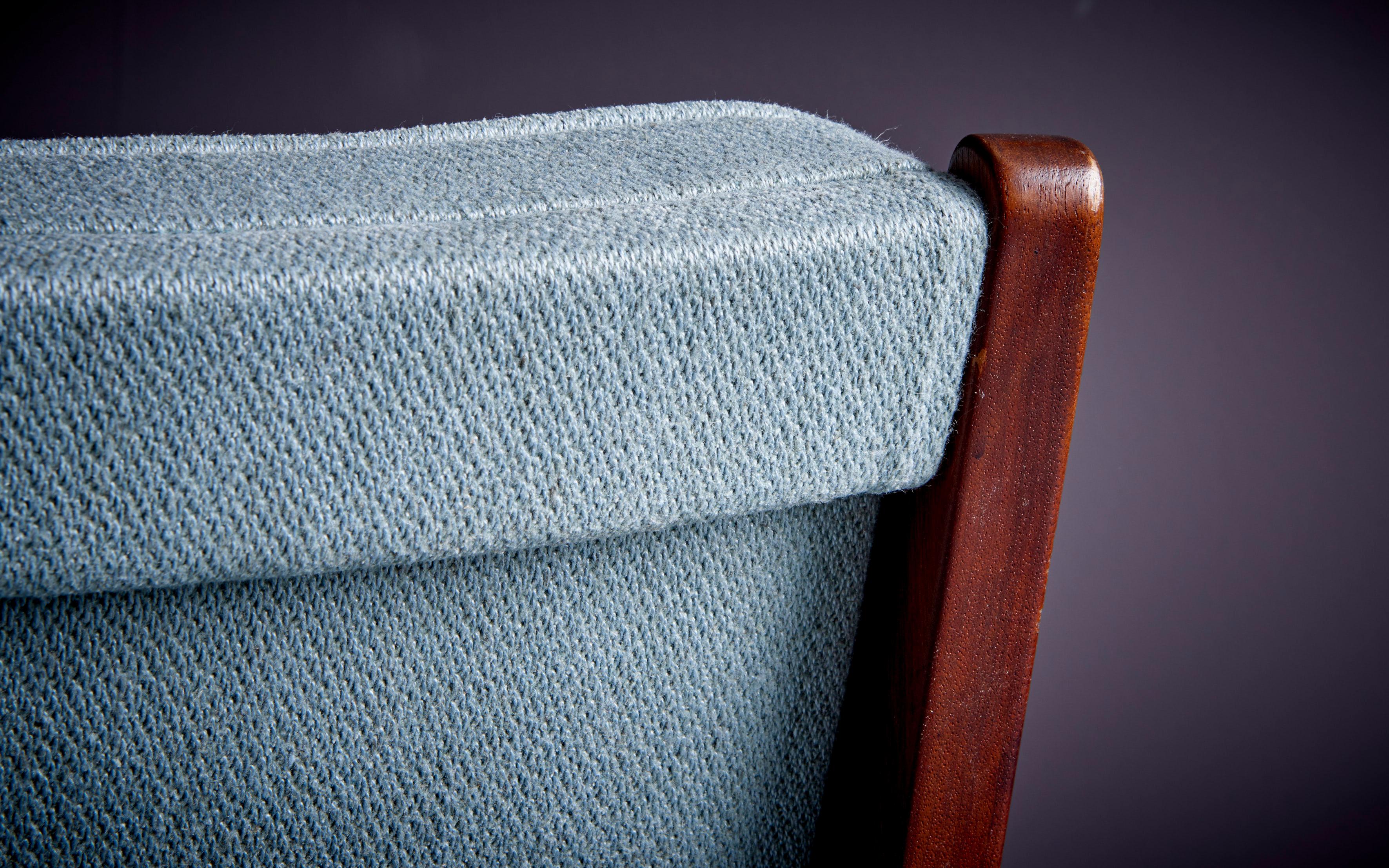 Fabric Jens Risom Lounge Chair U-430 for Risom Inc., USA, 1950s For Sale