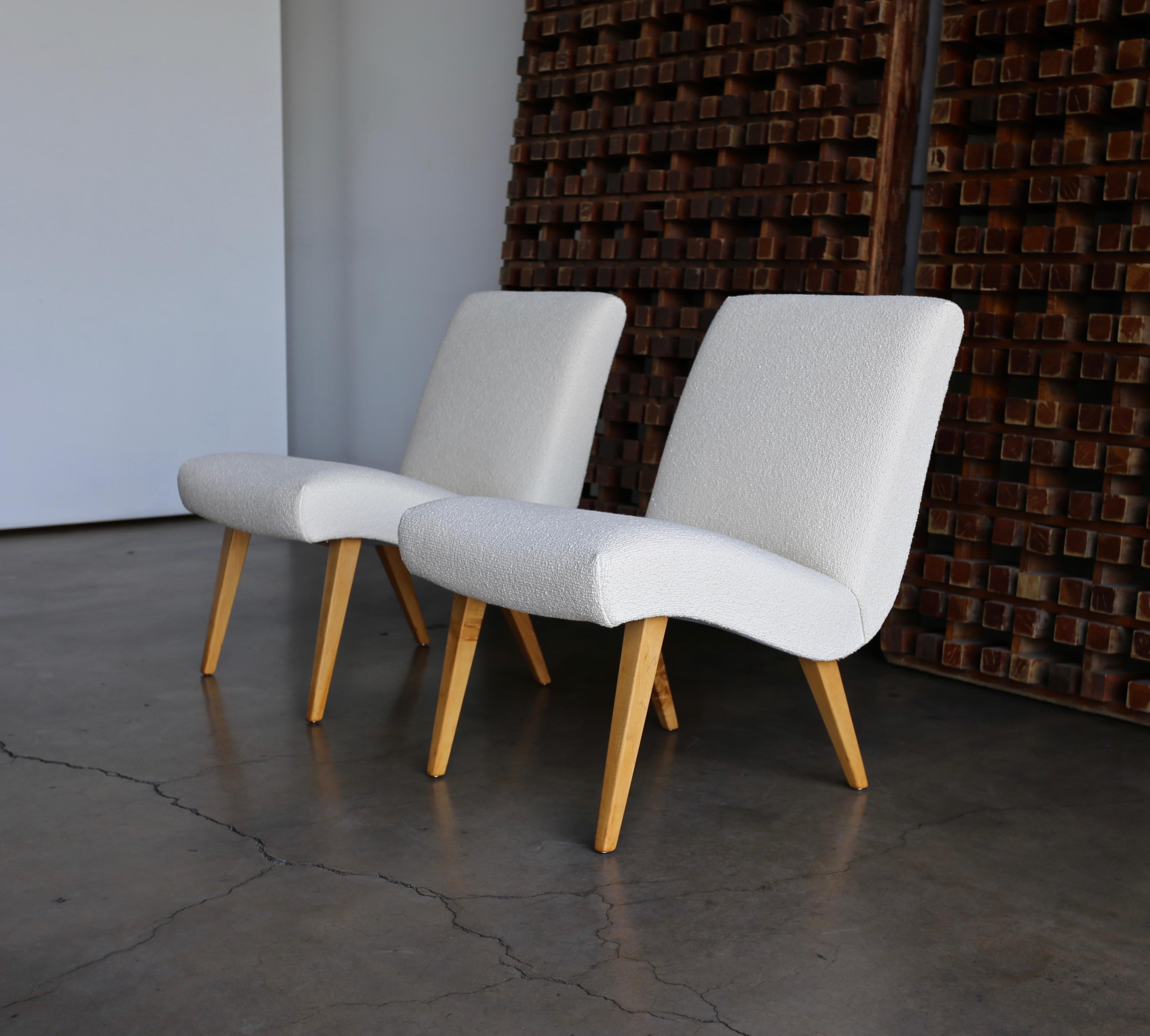 Mid-Century Modern Jens Risom Lounge Chairs for Knoll, circa 1950