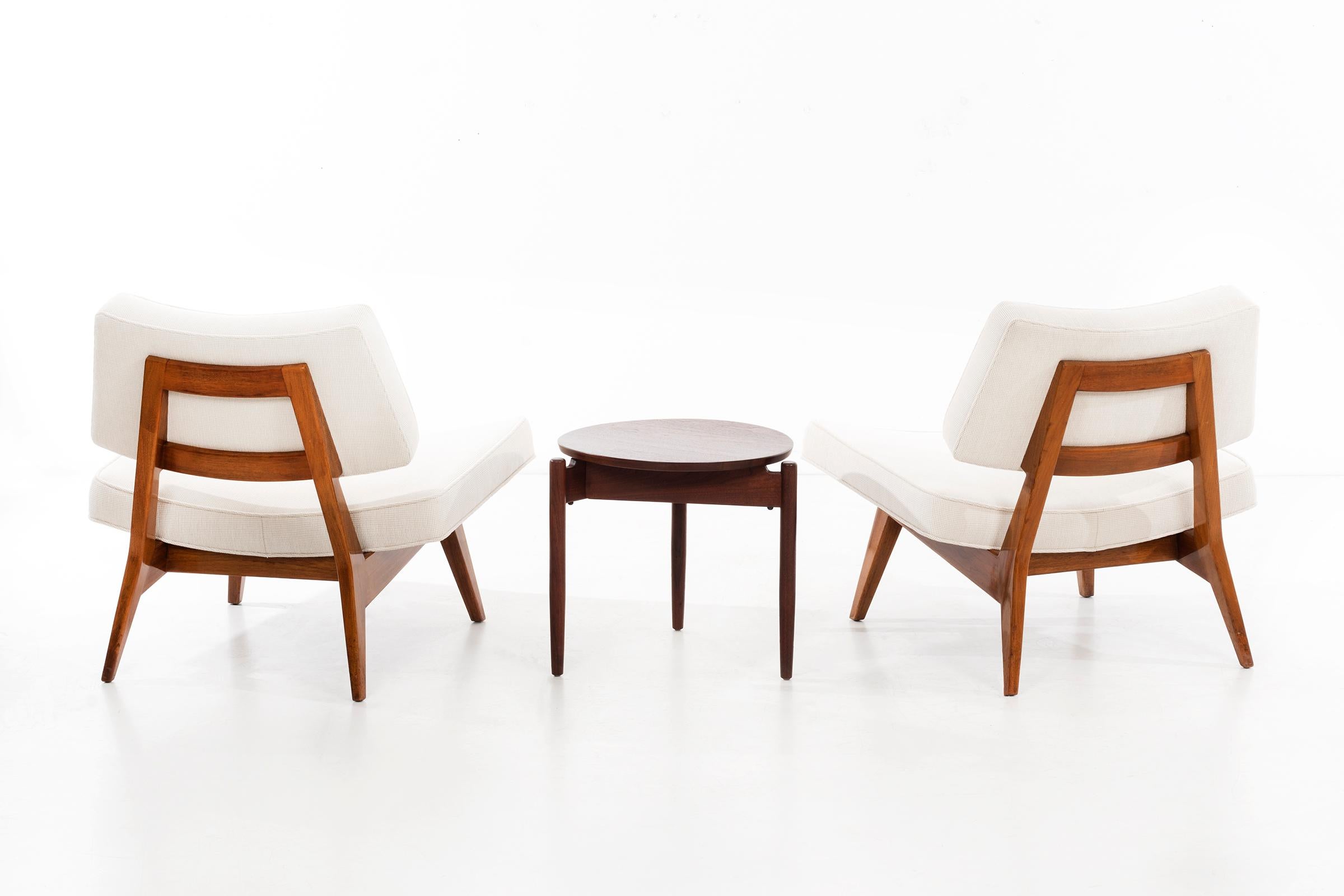 Walnut Jens Risom Lounge Chairs