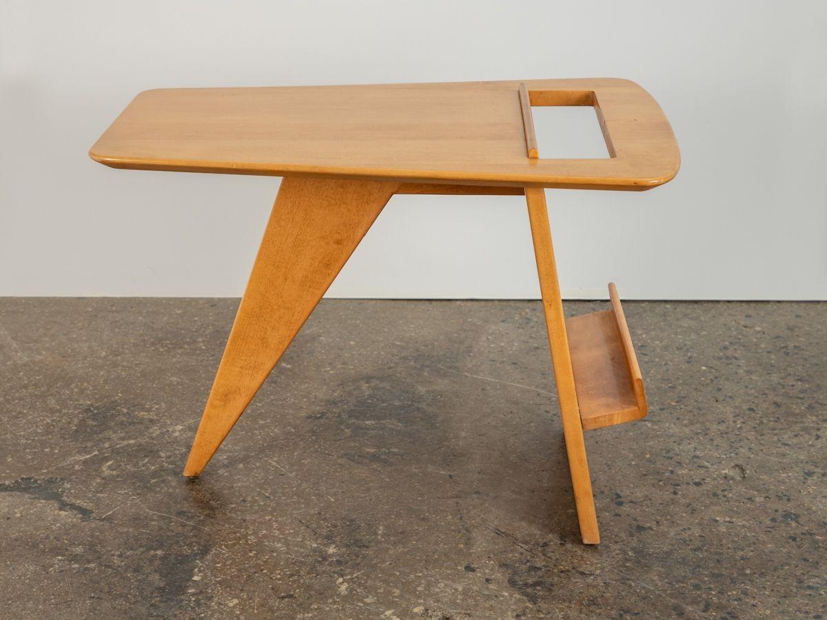 American Jens Risom Maple Magazine Table For Sale