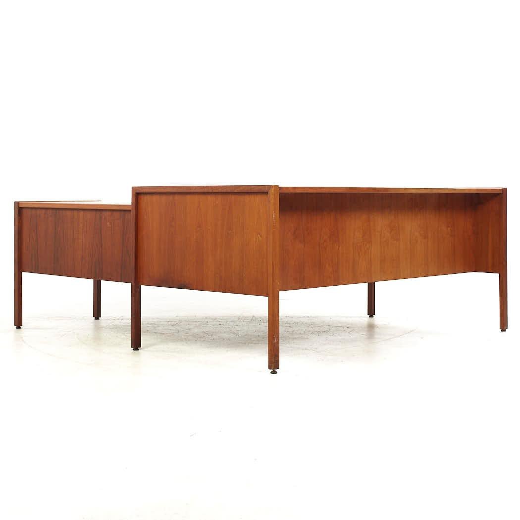 American Jens Risom Mid Century Corner Desk For Sale