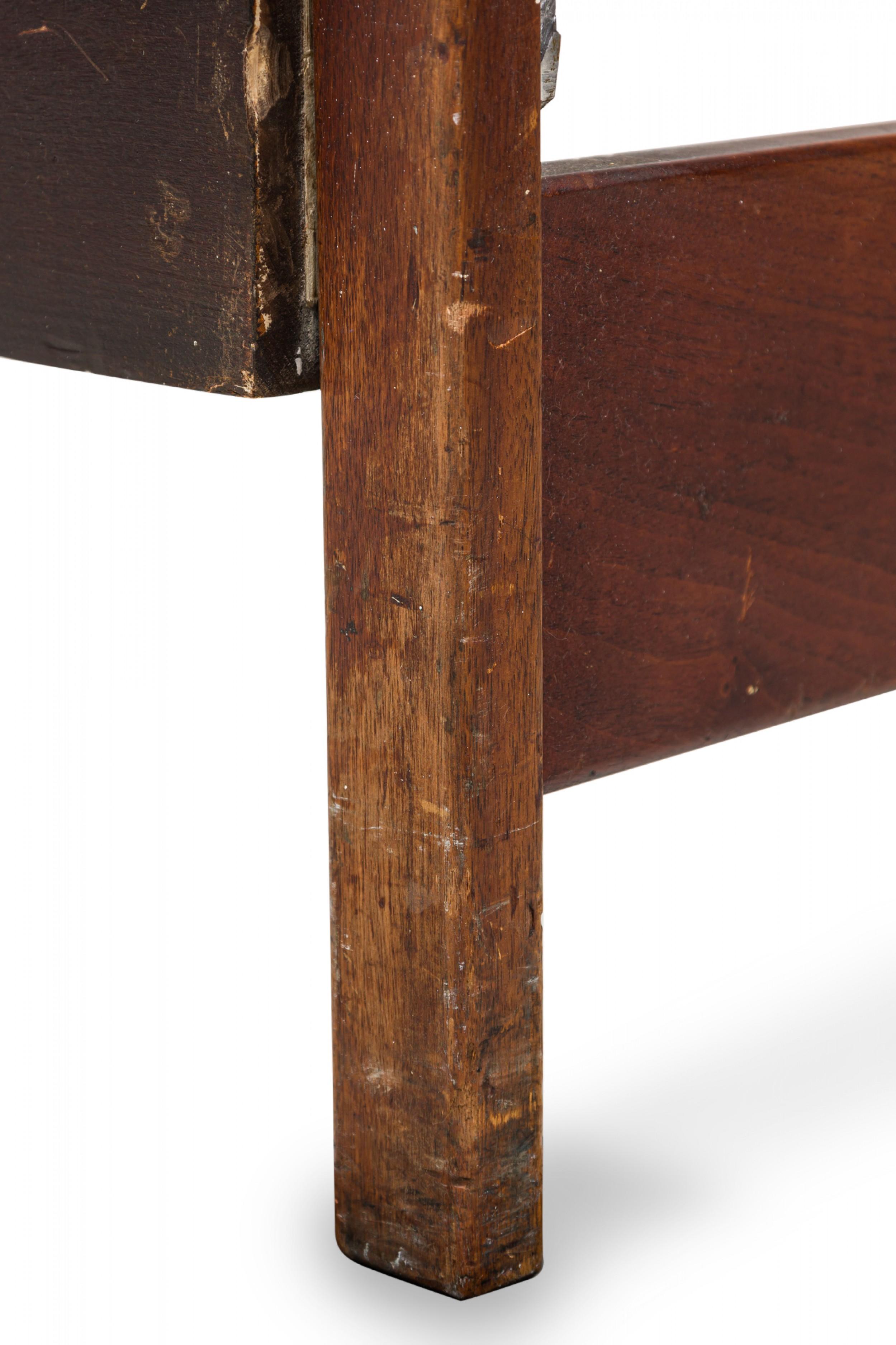Jens Risom Mid-Century Danish Single Bed Head & Footboards with Vinyl Cushions For Sale 5