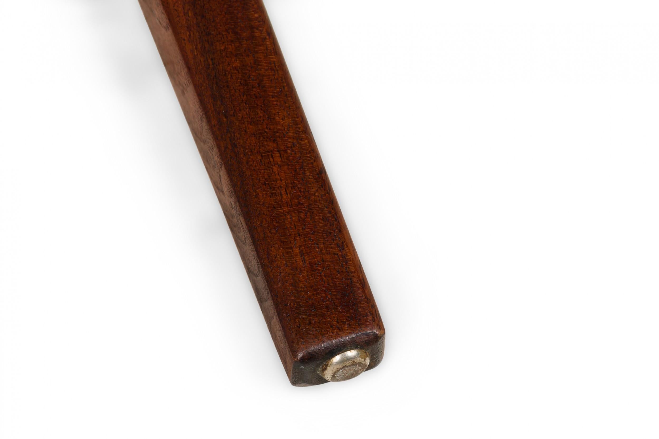 Inlay Jens Risom Mid-Century Danish Walnut Ottoman