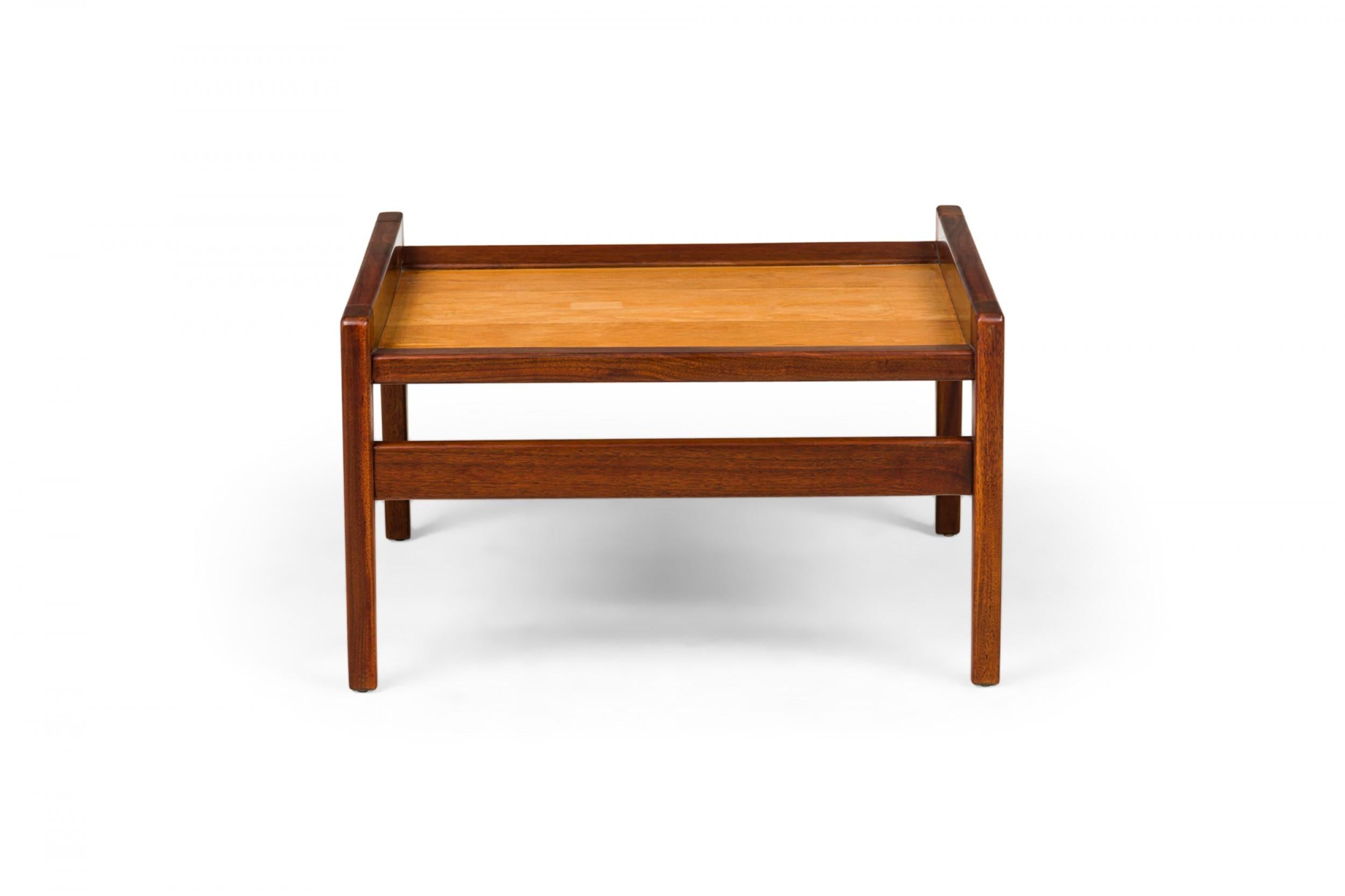 Jens Risom Mid-Century Danish Walnut Ottoman 1