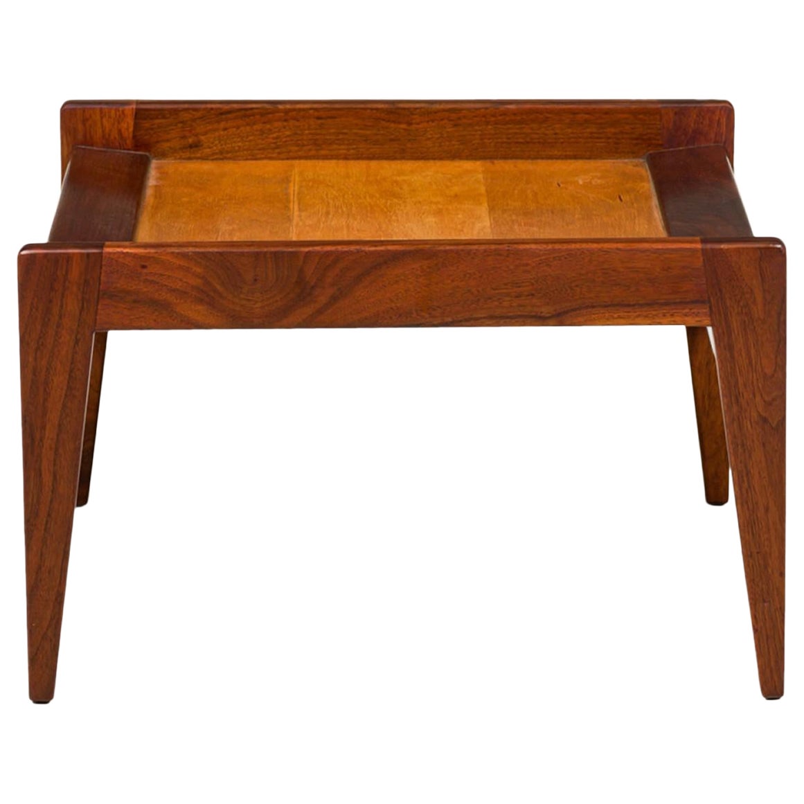 Jens Risom Mid-Century Danish Walnut Ottoman