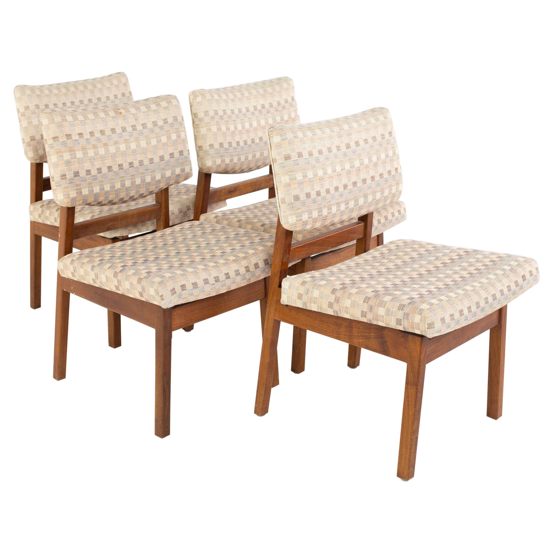 Jens Risom Mid Century Dining Side Chairs, Set of 4