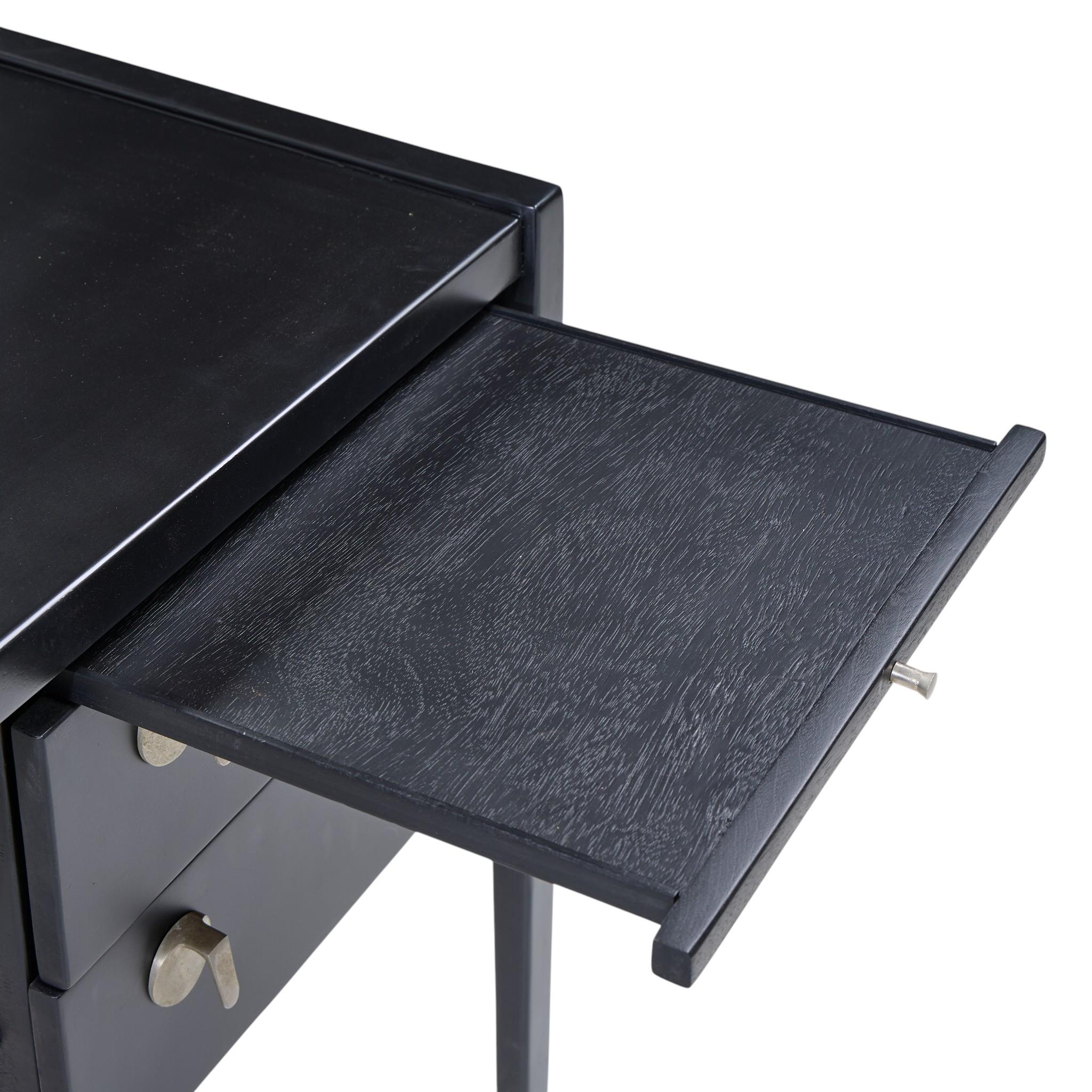 Jens Risom Mid Century Ebonized Walnut Desk im Angebot 4