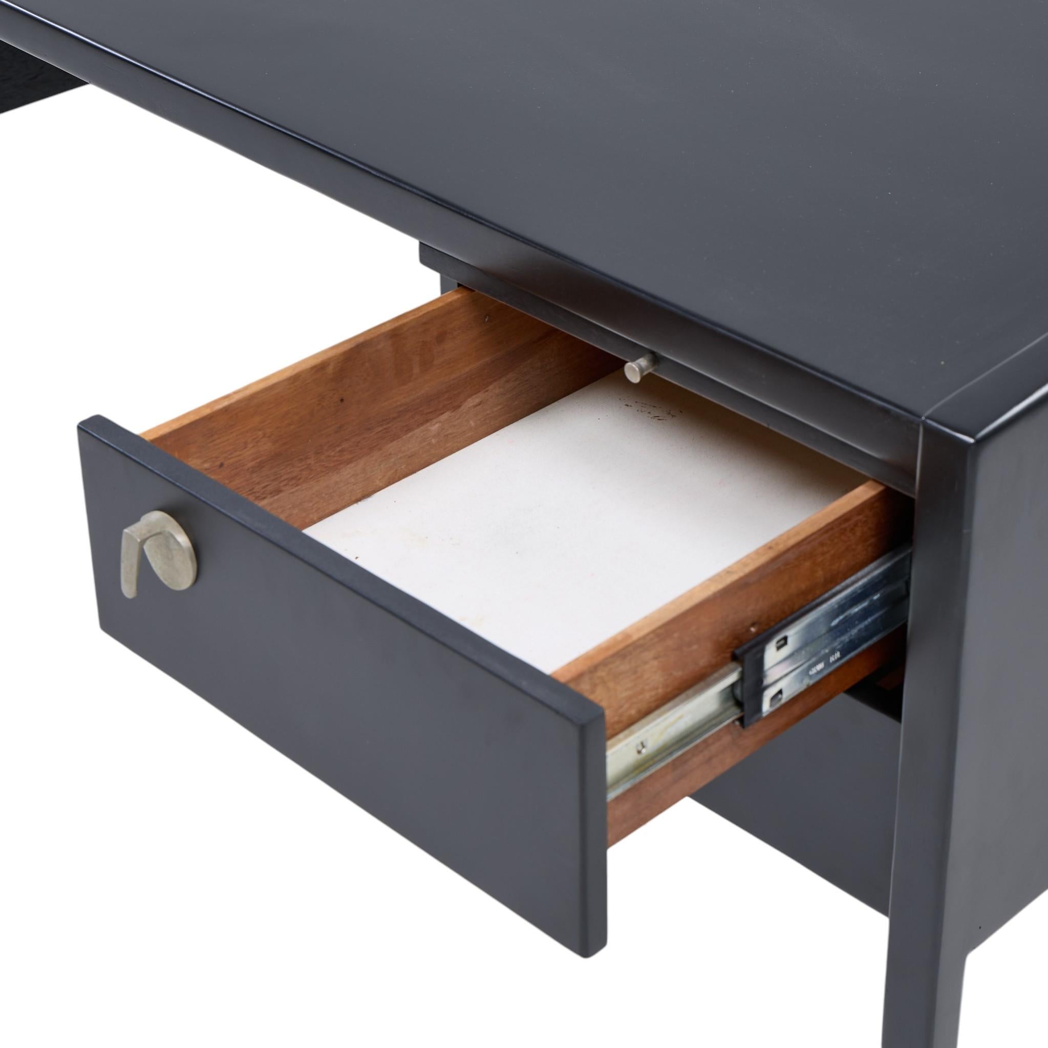 Jens Risom Mid Century Ebonized Walnut Desk im Angebot 5