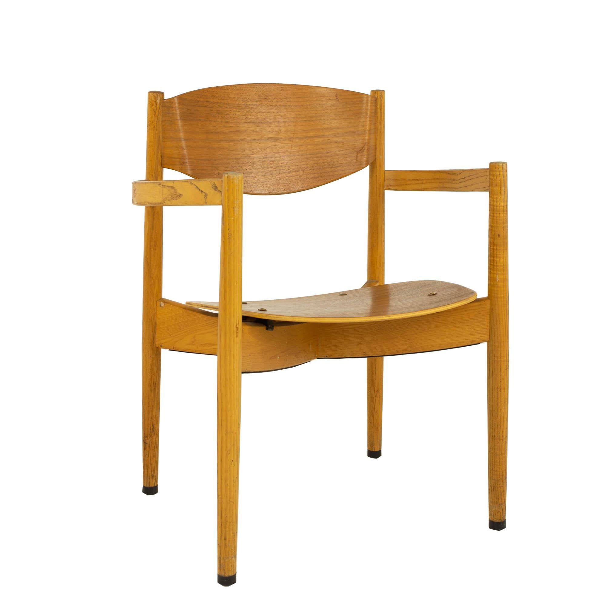 Jens Risom Mid Century General Purpose Walnut Dining Chairs, Set of 8 1