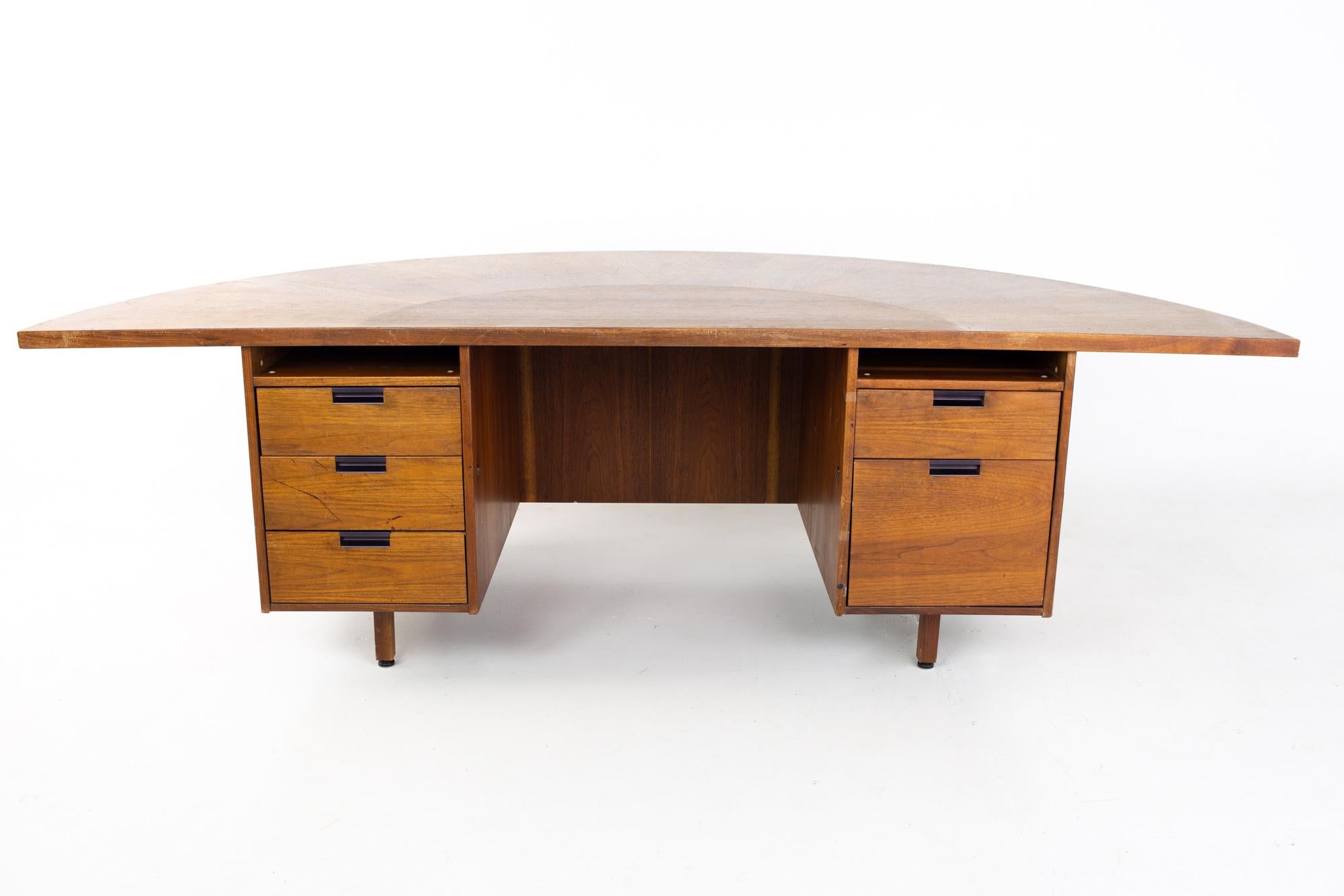 half circle computer desk