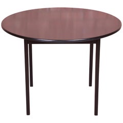 Jens Risom Mid-Century Modern Black Lacquered Game Table, Newly Refinished