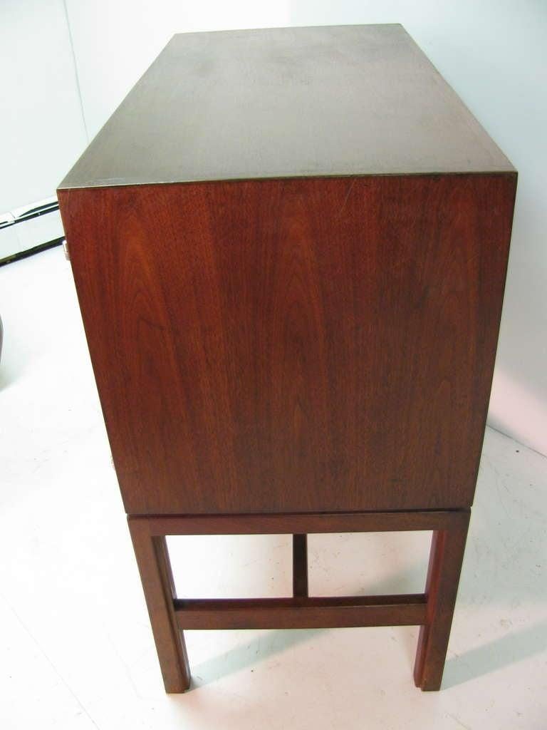 Hand-Crafted Jens Risom Mid-Century Modern Walnut Cabinet Credenza For Sale