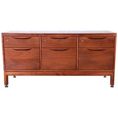Jens Risom Mid-Century Modern Walnut Credenza
