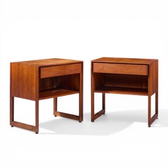 Jens Risom Mid Century Nightstands - Pair