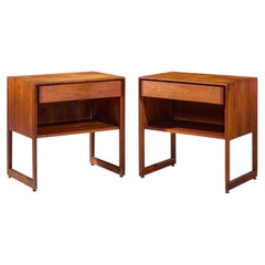 Jens Risom Mid Century Nightstands - Pair