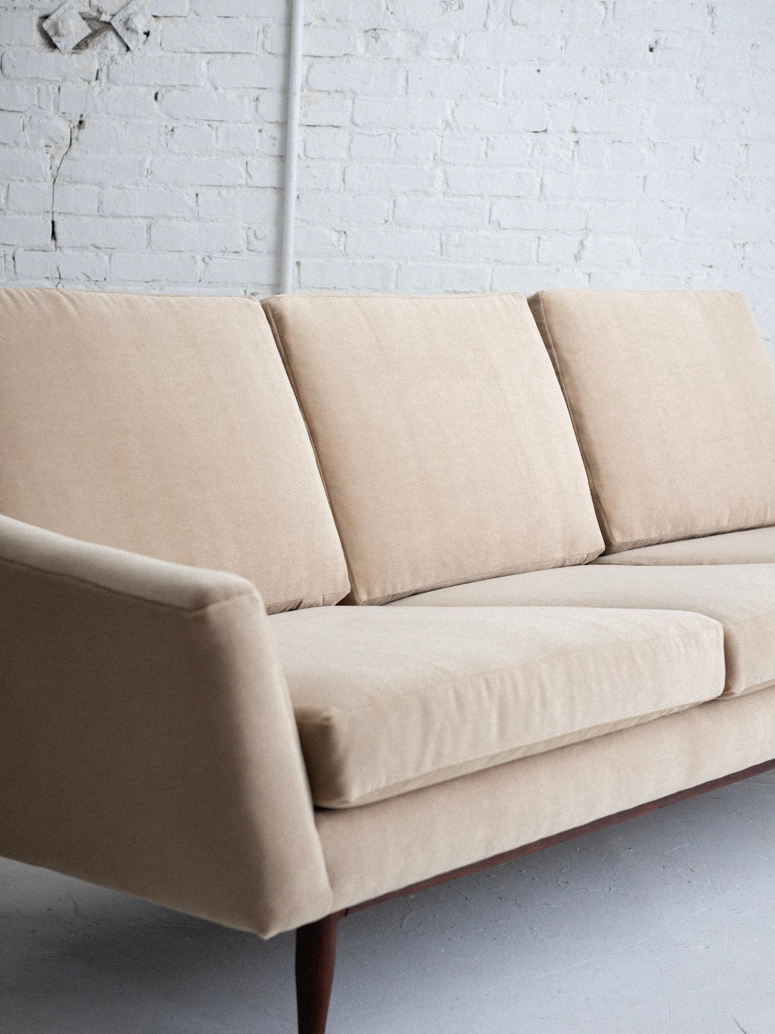 Jens Risom Mid Century Sofa With Walnut Base 1
