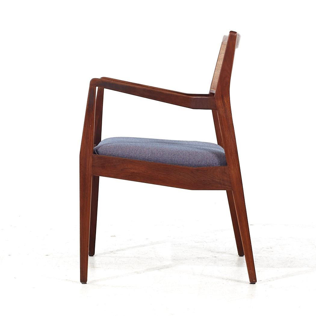 Jens Risom Mid Century Walnut and Cane Playboy Chairs - Pair For Sale 4