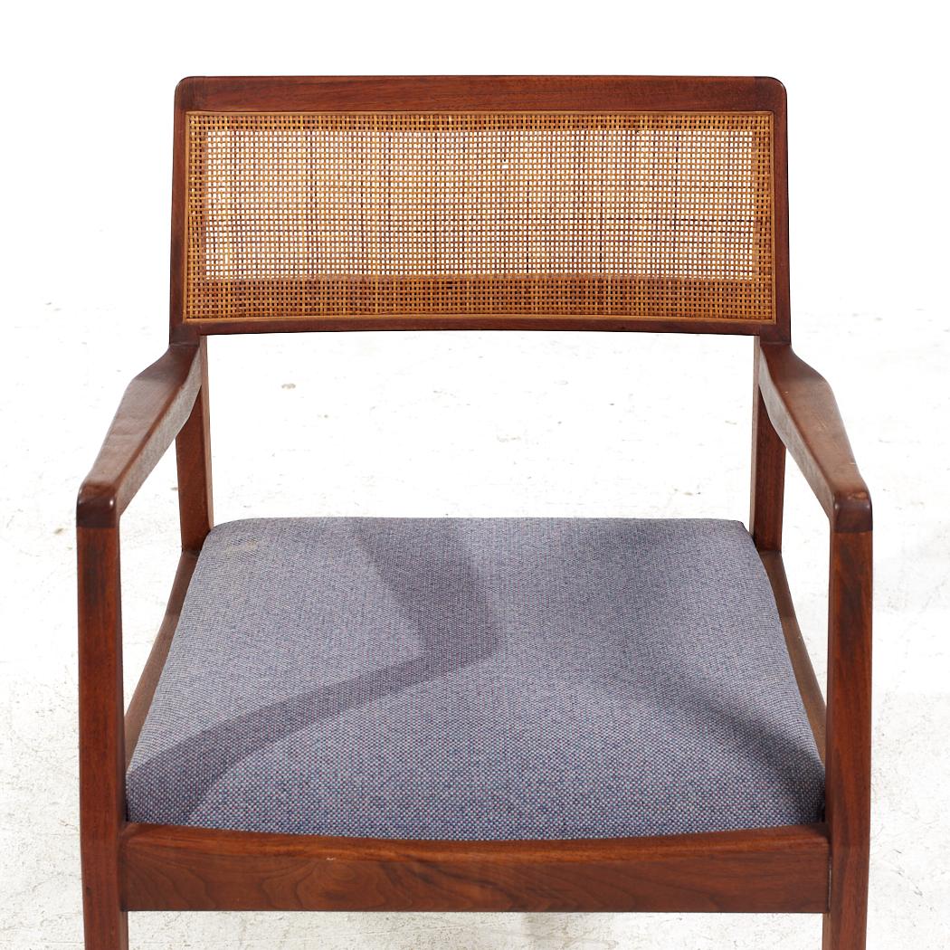 Jens Risom Mid Century Walnut and Cane Playboy Chairs - Pair For Sale 5