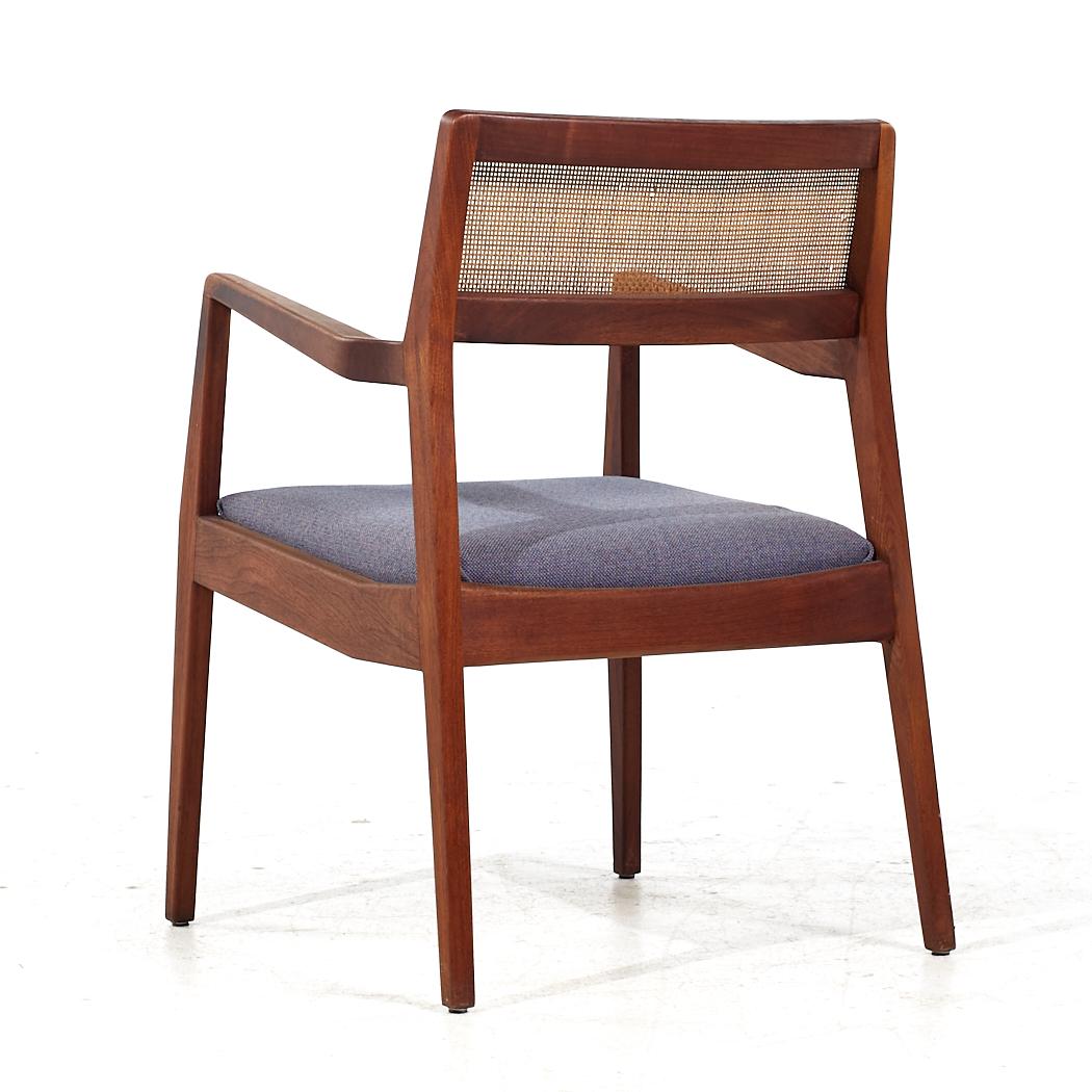 Jens Risom Mid Century Walnut and Cane Playboy Chairs - Pair For Sale 2