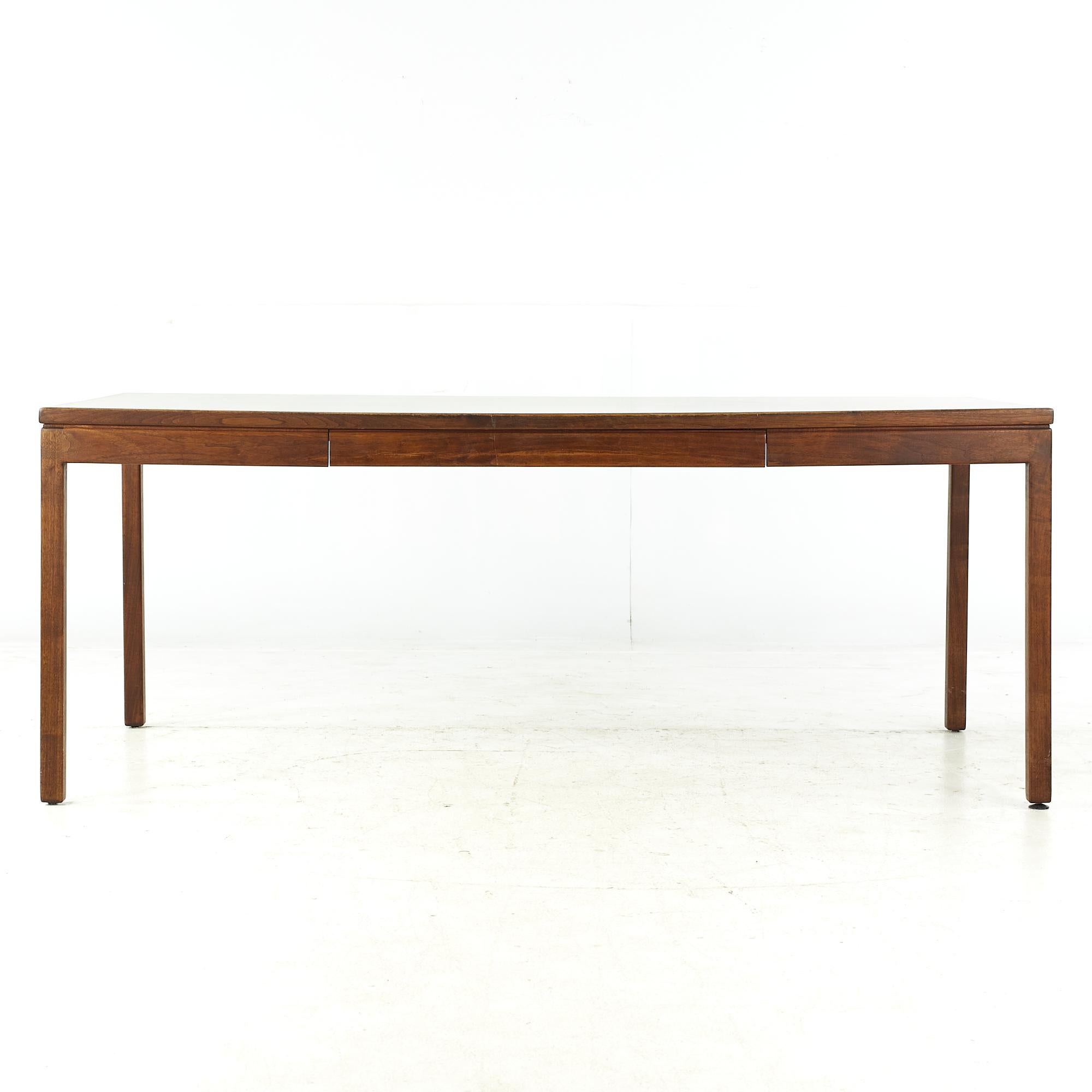Jens Risom midcentury Walnut and Formica top writing desk

This desk measures: 72 wide x 35.25 deep x 28.5 high, with a chair clearance of 24.5 inches

All pieces of furniture can be had in what we call restored vintage condition. That means the