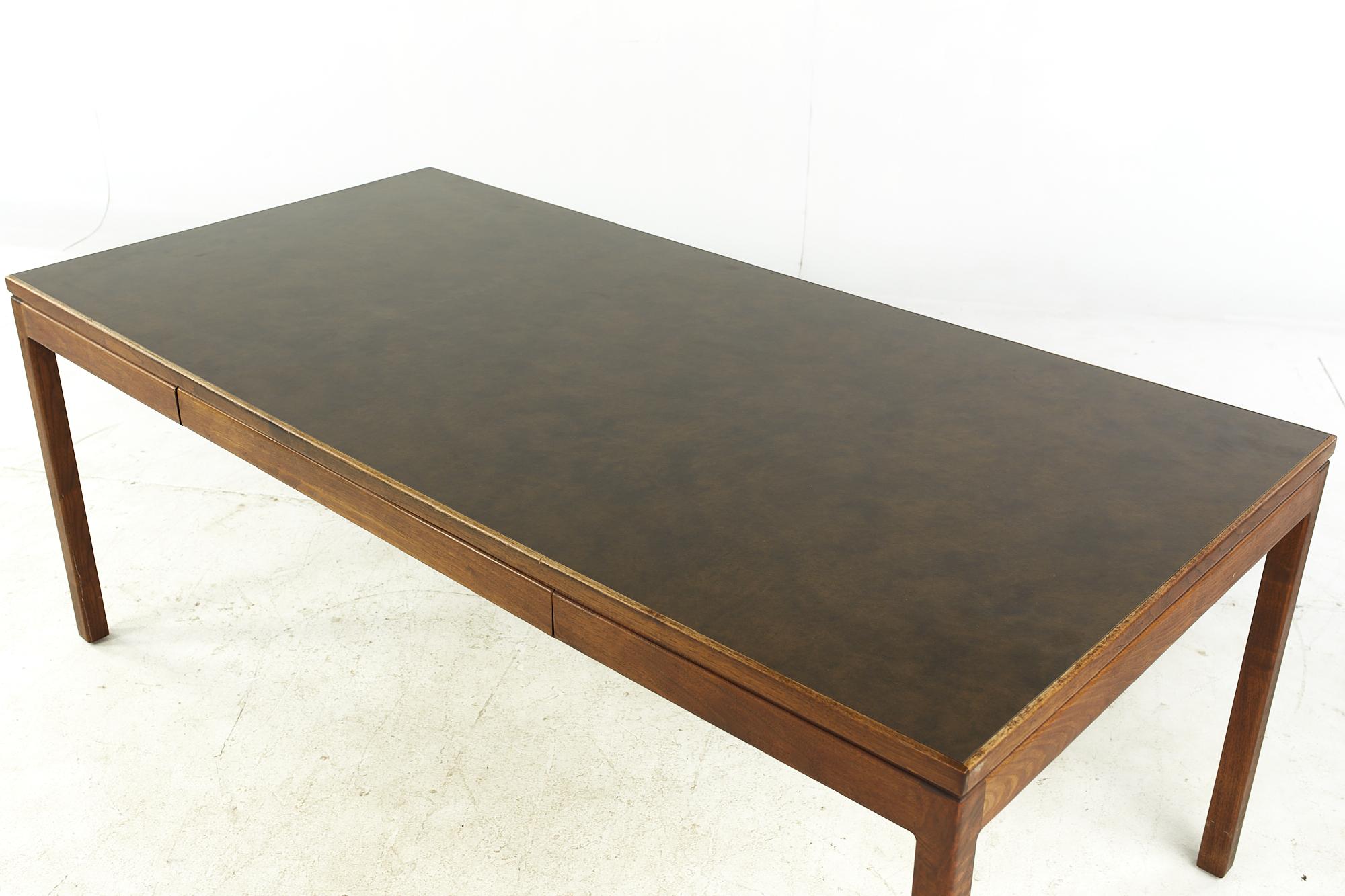 Late 20th Century Jens Risom Midcentury Walnut and Formica Top Writing Desk For Sale