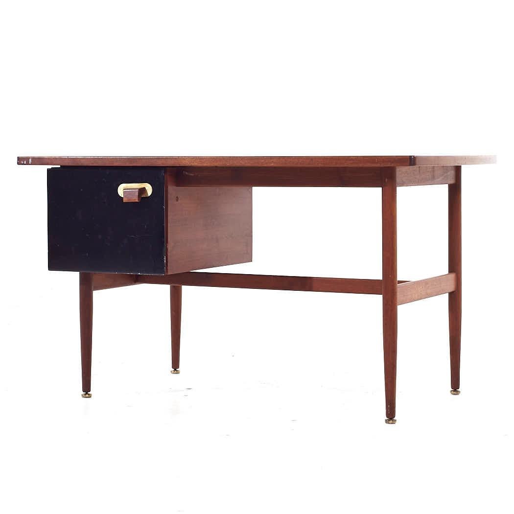Mid-Century Modern Jens Risom Mid Century Walnut Desk For Sale