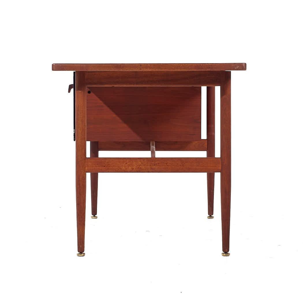 Late 20th Century Jens Risom Mid Century Walnut Desk For Sale