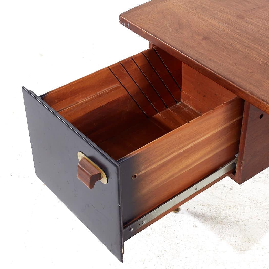 Jens Risom Mid Century Walnut Desk For Sale 3