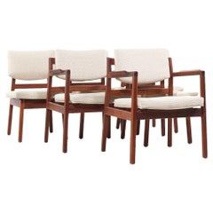 Jens Risom Mid Century Nussbaum Esszimmerstühle - 6er Set