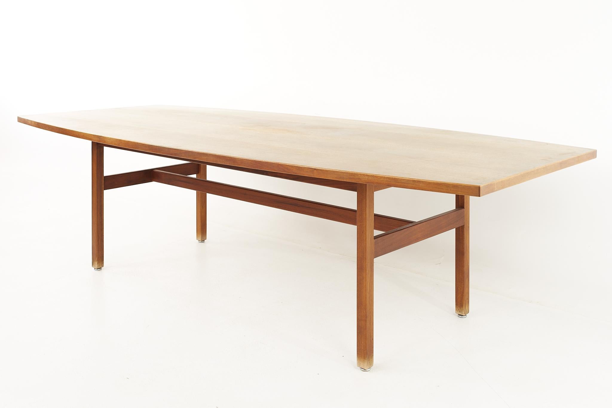 Mid-Century Modern Jens Risom Mid-Century Walnut Dining Table