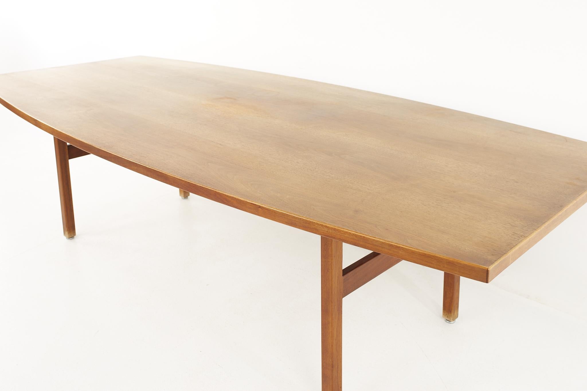 American Jens Risom Mid-Century Walnut Dining Table