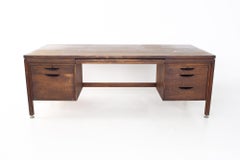 Jens Risom Mid Century Walnut Double Sided Executive Desk