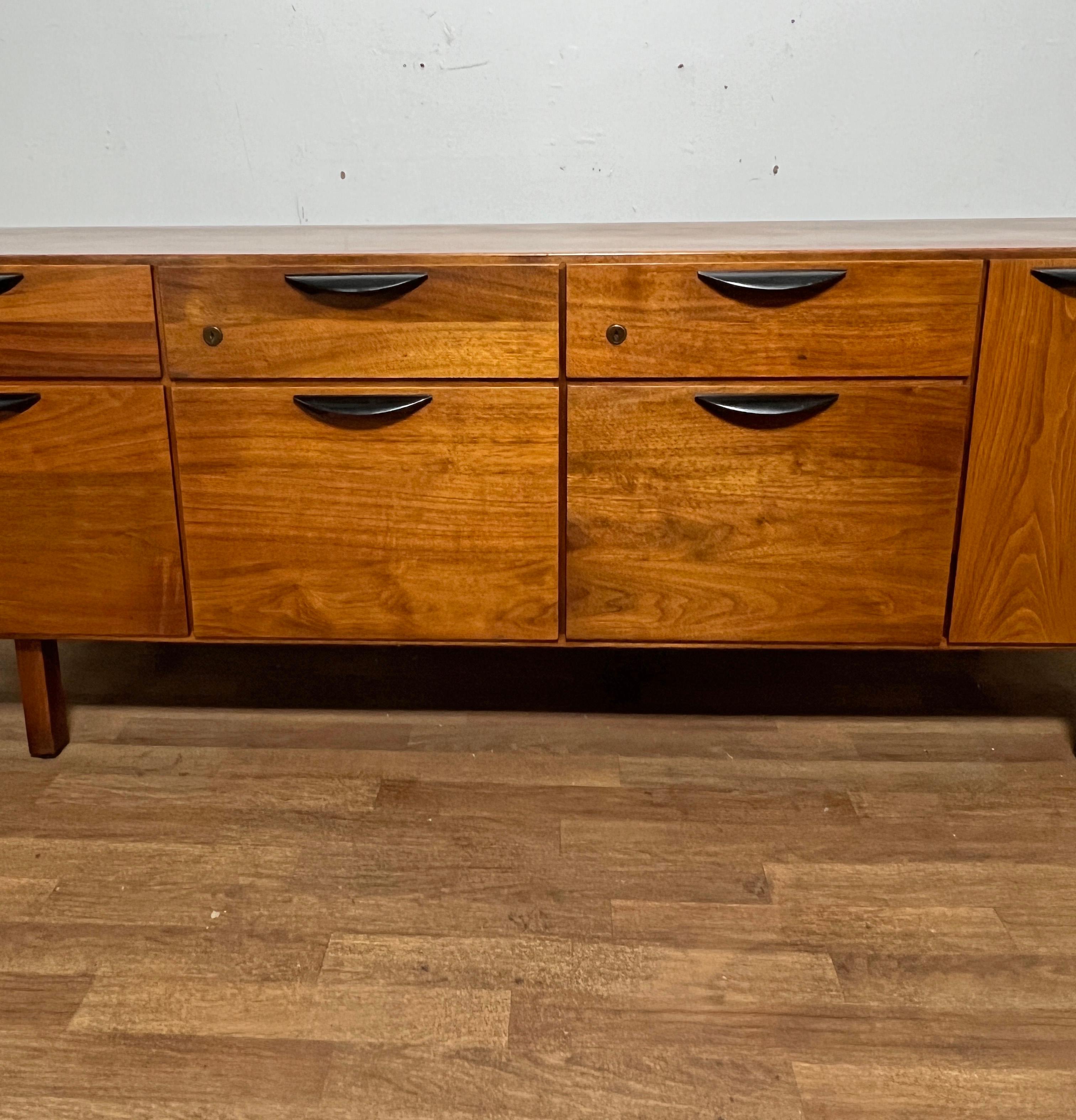 Mid-Century Modern Jens Risom Mid-Century Walnut Executive Credenza Circa 1960s