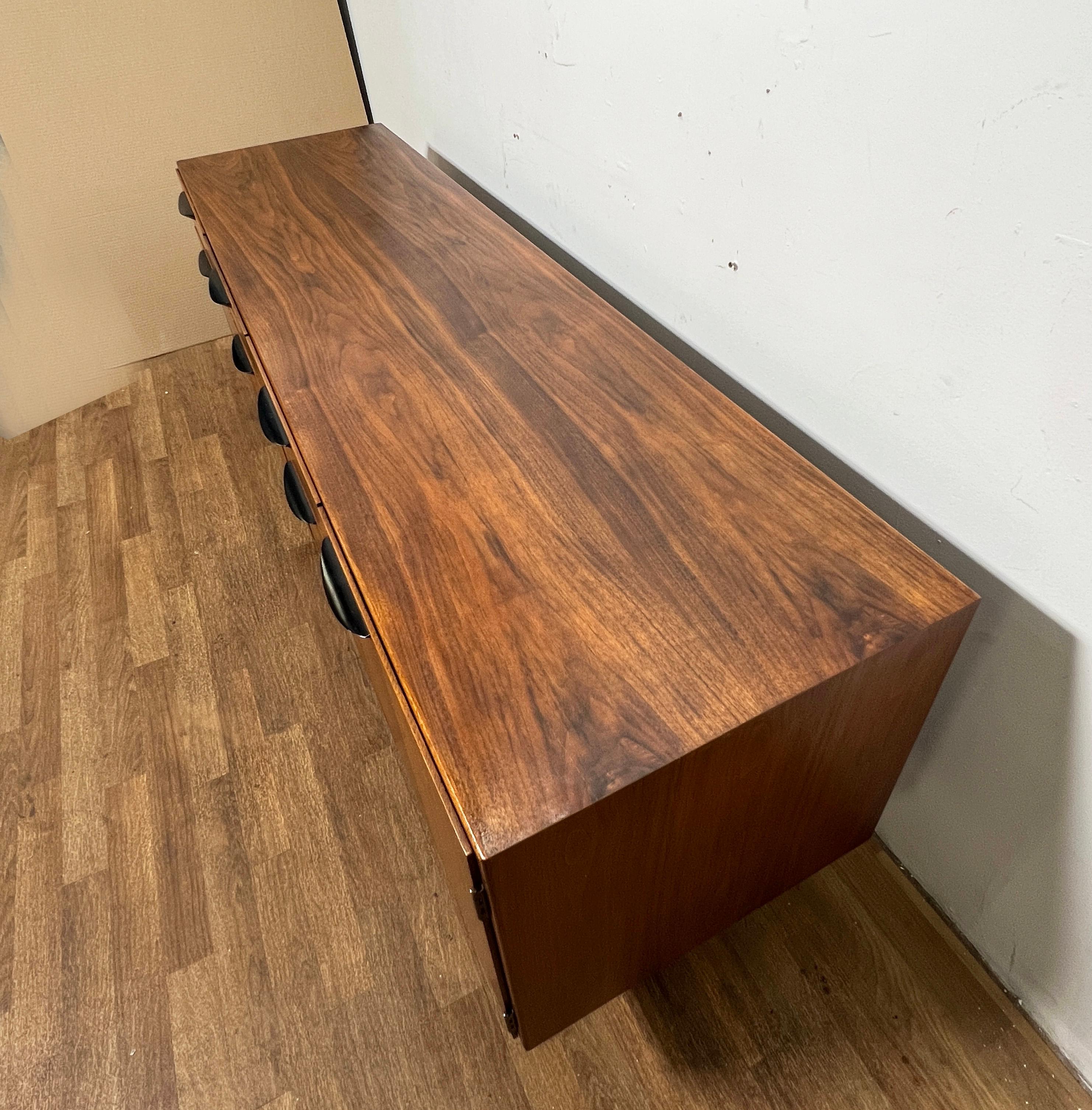Mid-20th Century Jens Risom Mid-Century Walnut Executive Credenza Circa 1960s