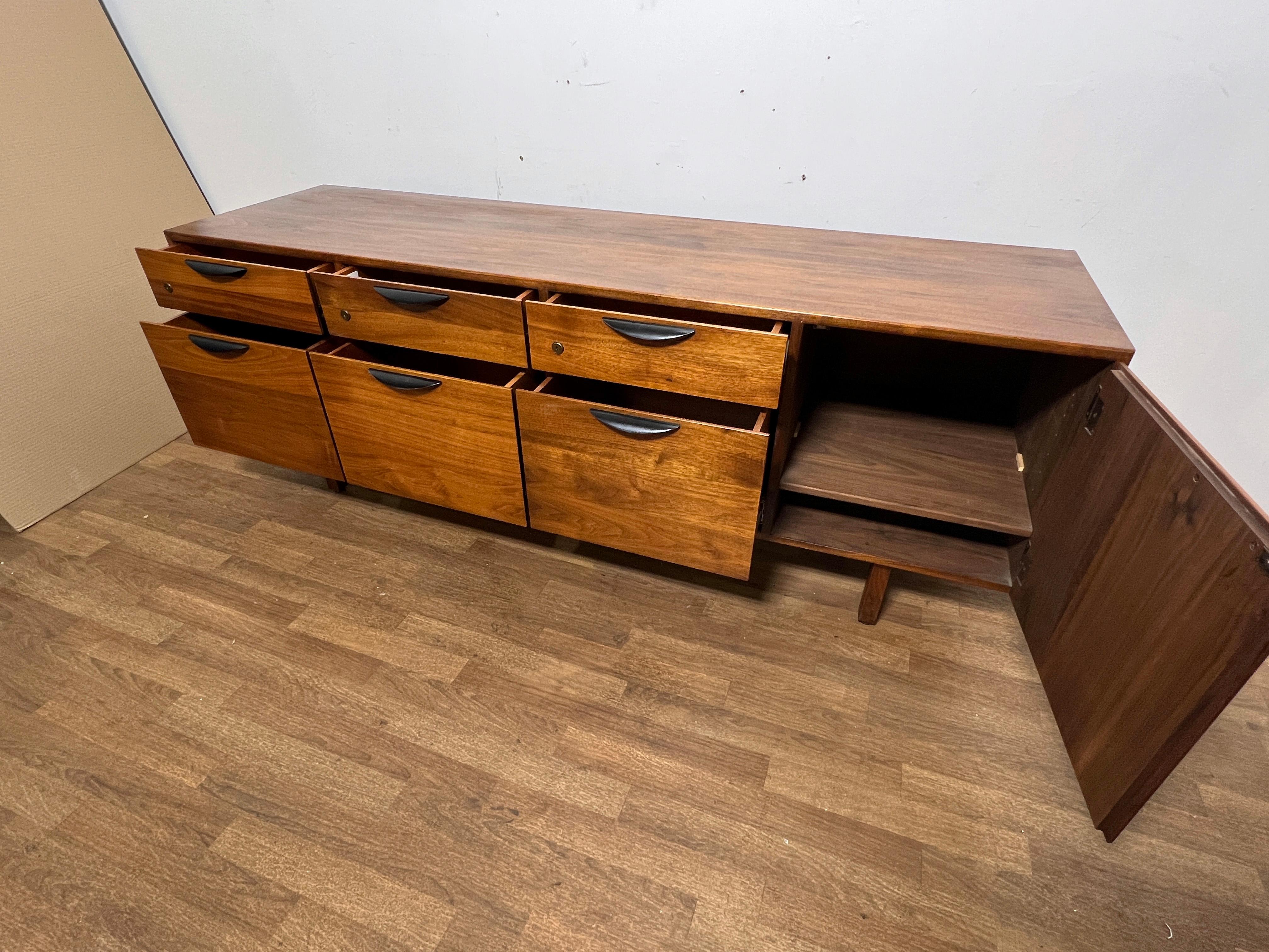 Jens Risom Mid-Century Walnut Executive Credenza Circa 1960s 3