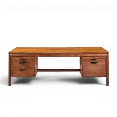 Jens Risom Mid Century Walnut Executive Desk