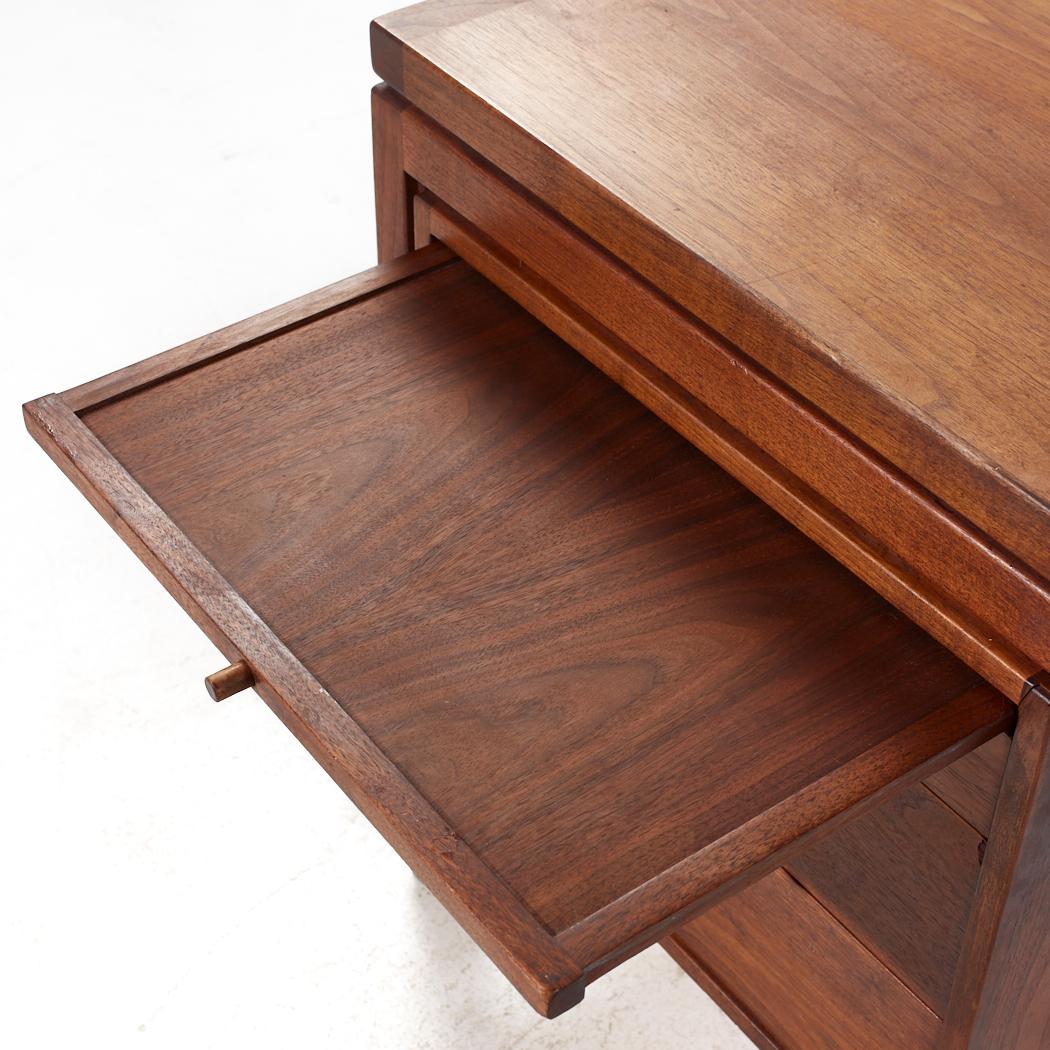 Jens Risom Mid Century Walnut Executive Desk For Sale 3