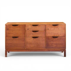 Jens Risom Mid Century Walnut File Credenza
