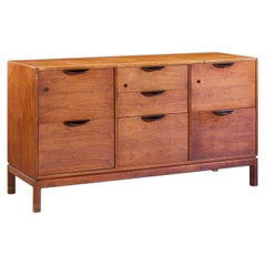 Jens Risom Mid Century Walnut File Credenza