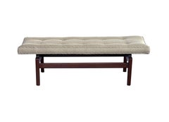 Jens Risom Mid-Century Walnut Floating Bench