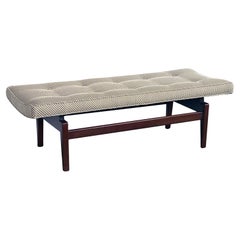 Jens Risom Mid-Century Walnut Floating Bench