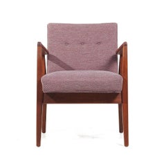 Jens Risom Mid Century Walnut Lounge Chair