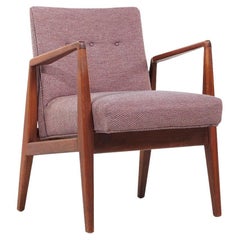 Vintage Jens Risom Mid Century Walnut Lounge Chair