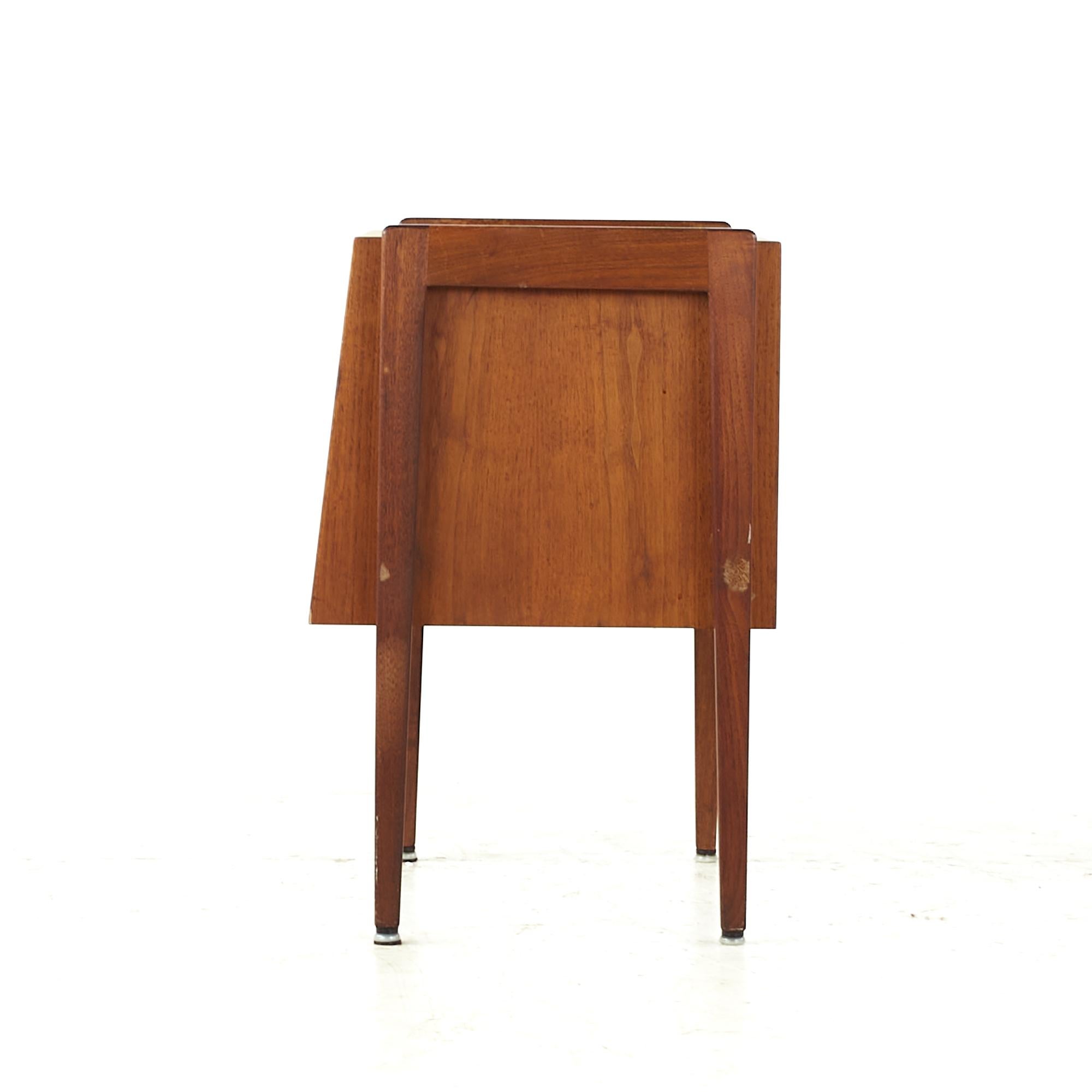 Late 20th Century Jens Risom Midcentury Walnut Nightstand